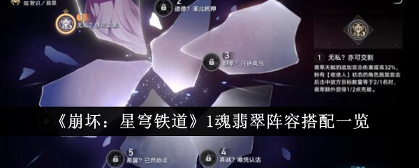 崩坏星穹铁道1魂翡翠阵容搭配攻略