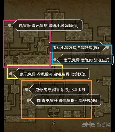 长生劫图四材料分布图2