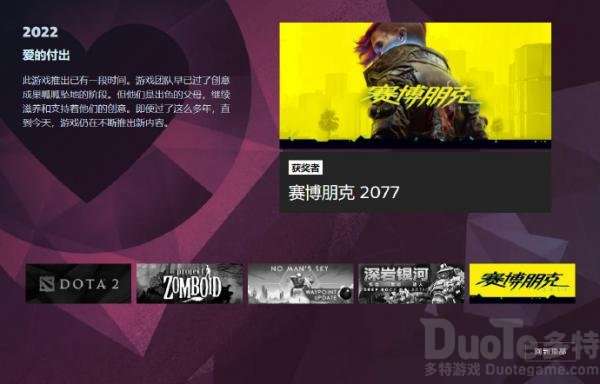 2022年steam大奖是什么