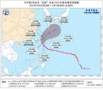 台风蓝色预警 台湾岛东南洋面等海域阵风可达11至12级